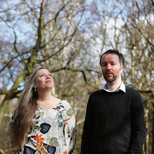 Frank Harrison and Brigitte Beraha (photo: Tali Atzmon)